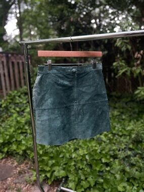Urban Renewal Dark Green Suede Mini Skirt
